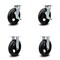 Service Caster 8 Inch Rubber on Steel Caster Set with Roller Bearings 2 Brakes 2 Rigid SCC SCC-30CS820-RSR-TLB-2-R820-2 - alternate 6